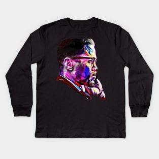 BHM: Malcolm X Kids Long Sleeve T-Shirt